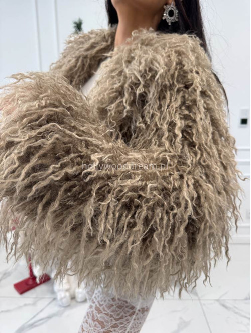 Cappuccino futerko eko lama karbowane Nela 69 - photo #7