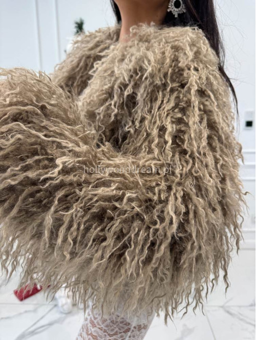 Cappuccino futerko eko lama karbowane Nela 69 - photo #8