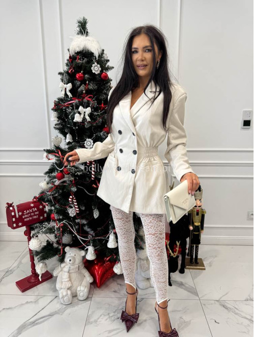 Kremowe legginsy koronkowe z zapiętką Lisa 17 - photo #22