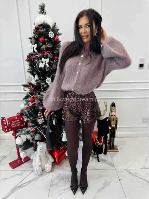 Czekoladowe spodenki cekinowe REWIA 19 - photo #20