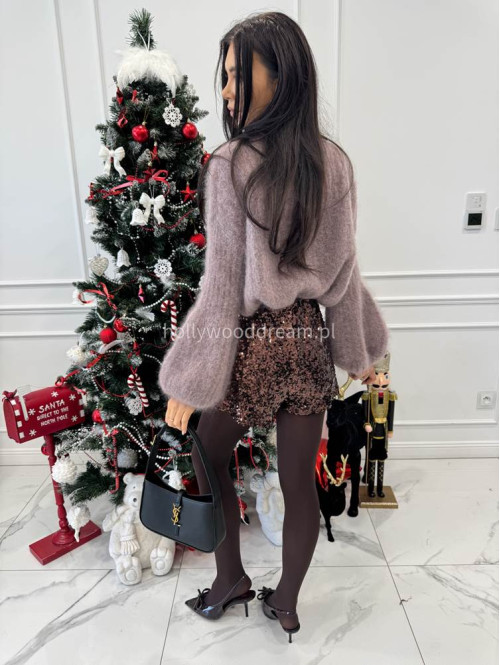 Czekoladowe spodenki cekinowe REWIA 19 - photo #21