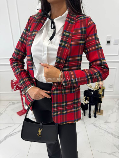 Czerwona Marynarka w kratę Melhio 17 - photo #13