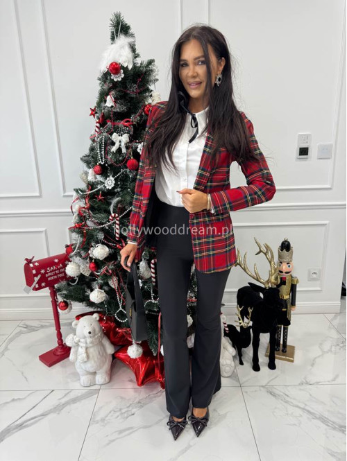 Czerwona Marynarka w kratę Melhio 17 - photo #18