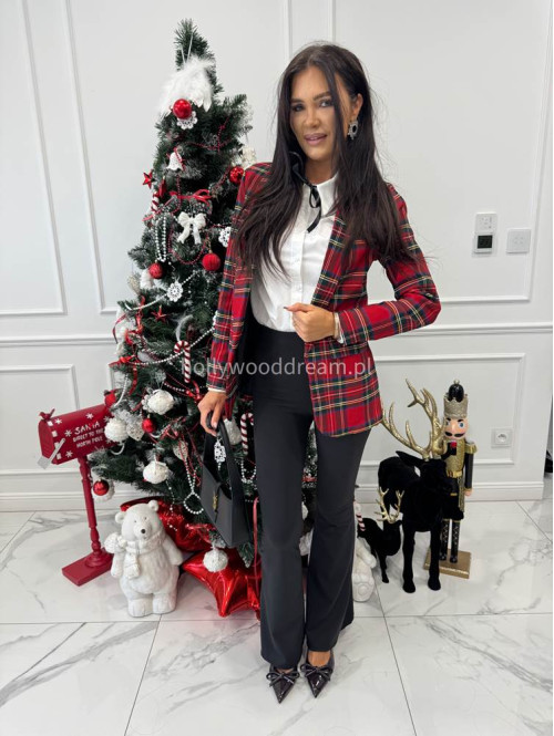 Czerwona Marynarka w kratę Melhio 17 - photo #20