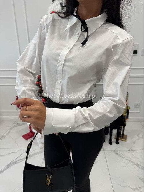 Biała elegancka koszula Emi 69 - photo #7
