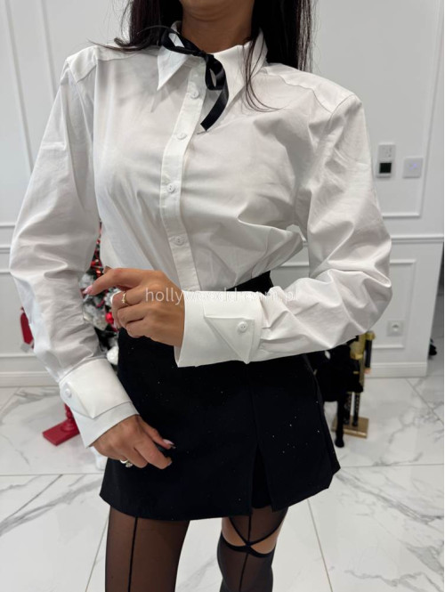 Biała elegancka koszula Emi 69 - photo #19