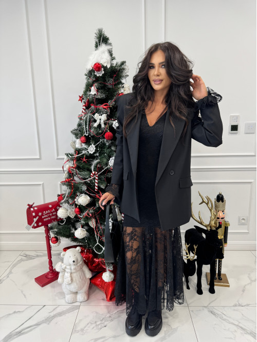 Czarna sukienka maxi koronkowa syrenka Serena 19