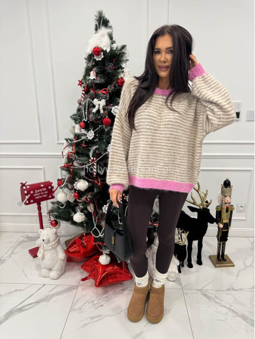 Czekoladowe legginsy z wysokim stanem Basic 173 - photo #0