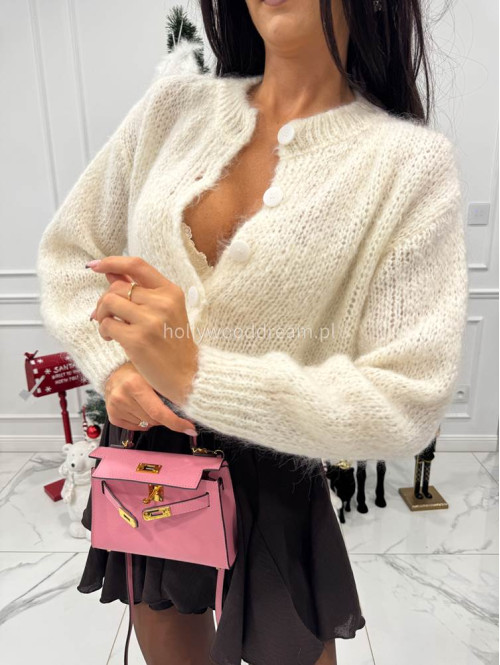 Kremowy sweter moherowy Dima 52 - photo #5