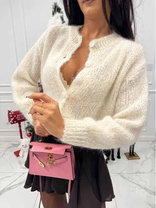 Kremowy sweter moherowy Dima 52 - photo #6