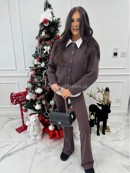 Czekoladowy sweter moherowy Dima 52 - photo #8