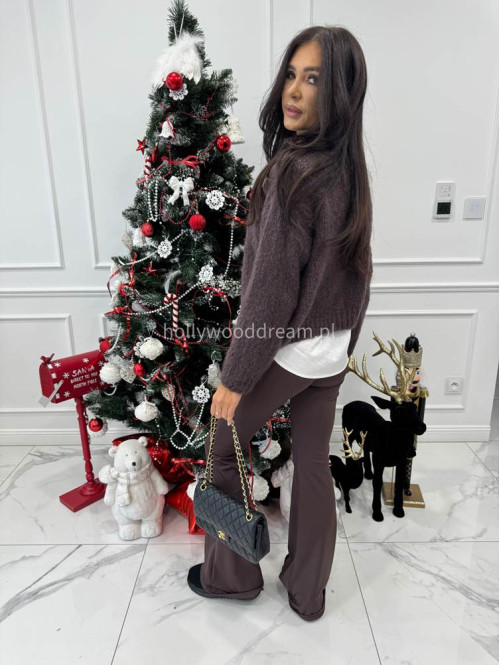 Czekoladowy sweter moherowy Dima 52 - photo #9