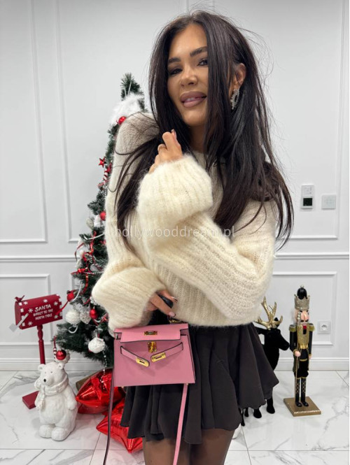 Kremowy sweter moherowy z bufiastymi rękawami SWEETHEART 24,02 - photo #5