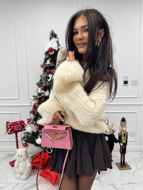 Kremowy sweter moherowy z bufiastymi rękawami SWEETHEART 24,02 - photo #6