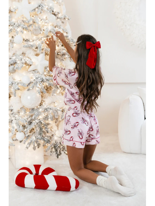 Różowa piżama z wiskozą w cukrowe laski Sleepy Dreams 121 - photo #2