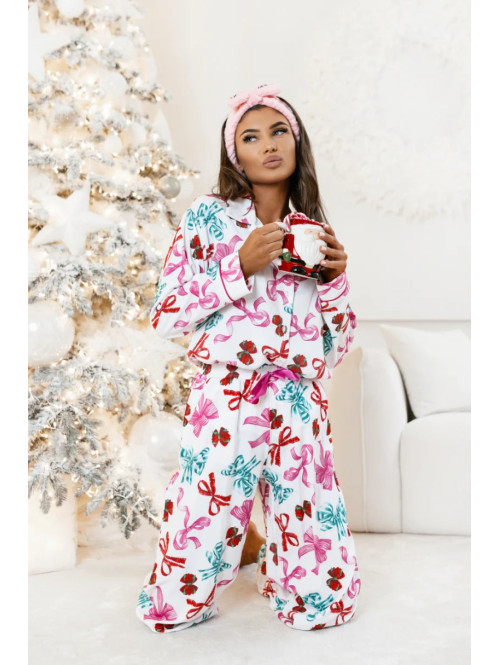 Kremowa piżama z wiskozą w kolorowe kokardki Sweet Bows 121 - photo #1