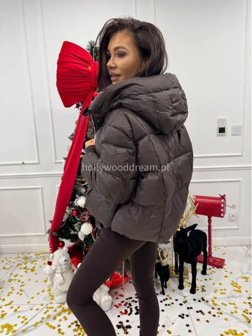 Czekoladowy komplet bluzka longsleeve + legginsy Diana 163 - photo #15