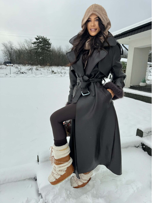 Legginsy z zapiętką czekoladowe Blania 31 - photo #109