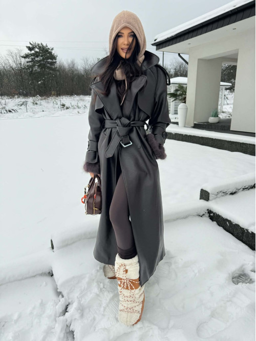 Legginsy z zapiętką czekoladowe Blania 31 - photo #110