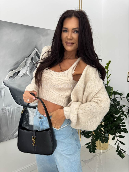 Jasno beżowy komplet sweter + top COZY 94 - photo #4
