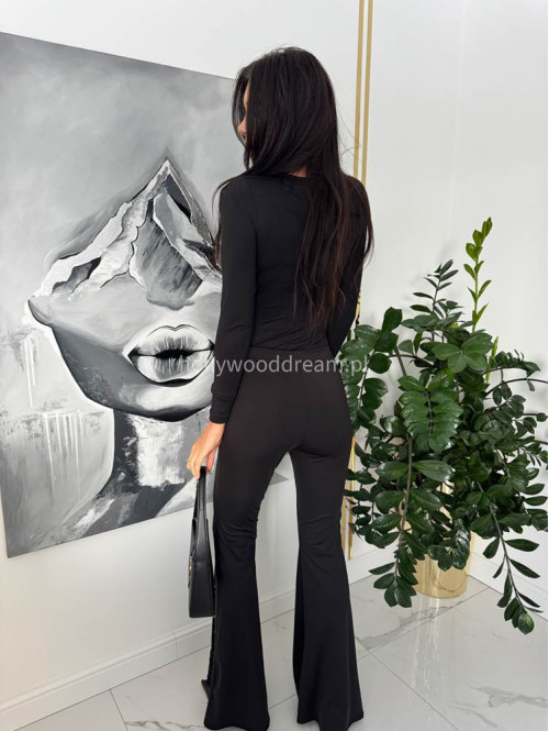 Czarne body z dekoltem V Naomi 163 - photo #11