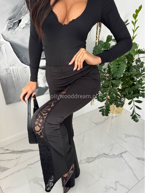 Czarne body z dekoltem V Naomi 163 - photo #13