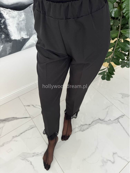 Komplet marynarka z paskiem + spodnie wykończone koronką RICCARDO 24 - photo #3