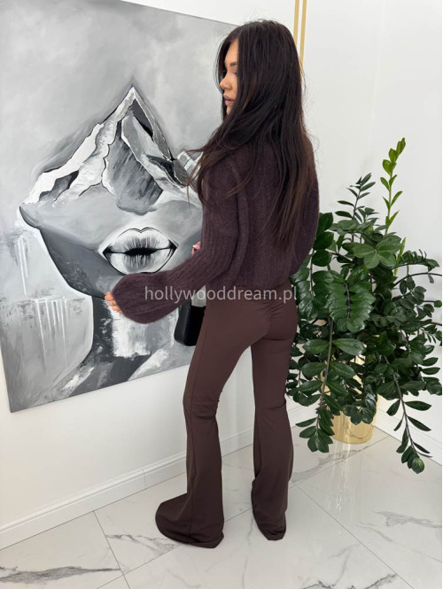 Czekoladowy sweter golf moherowy Winter 02 - photo #3