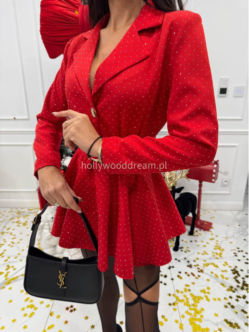 Czerwony kombinezon w srebrne cekiny Gabriel 17 - photo #3