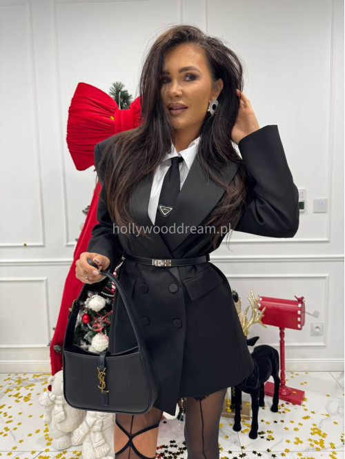 Czarna sukienka marynarka Olivia 69 - photo #4