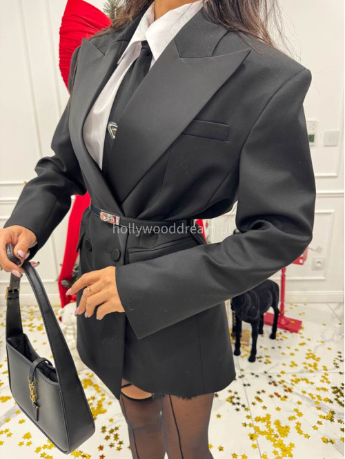 Czarna sukienka marynarka Olivia 69 - photo #8