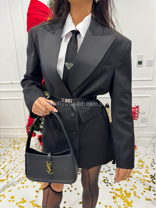 Czarna sukienka marynarka Olivia 69 - photo #9