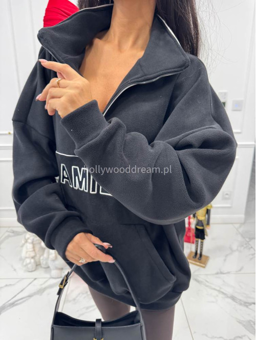 Czarny polar oversize z zamkiem LA MILLA 25 - photo #8