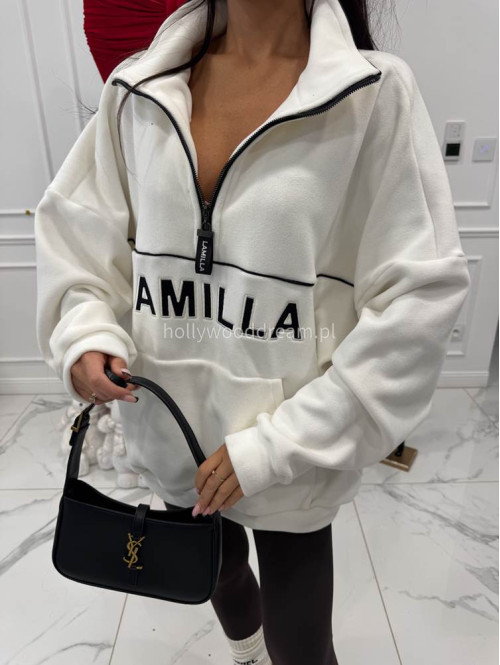 Biały polar oversize z zamkiem LA MILLA 25 - photo #6