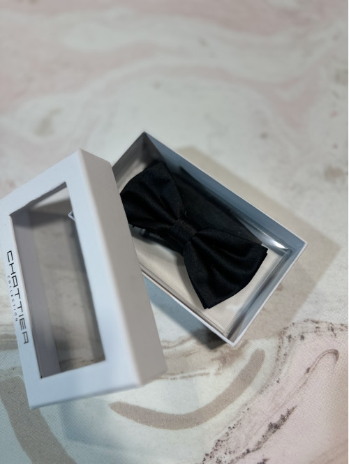 Czarna muszka z regulowanym zapięciem ARLA - photo #1