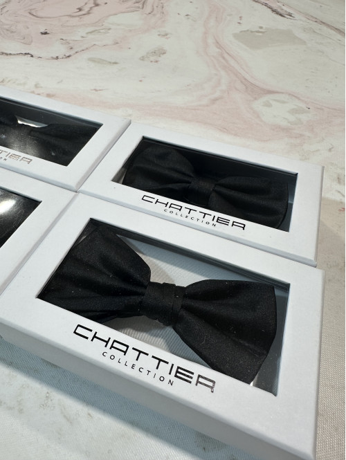 Czarna muszka z regulowanym zapięciem ARLA - photo #3