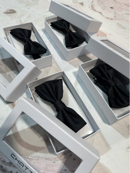 Czarna muszka z regulowanym zapięciem ARLA - photo #5