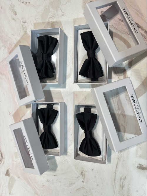 Czarna muszka z regulowanym zapięciem ARLA - photo #6