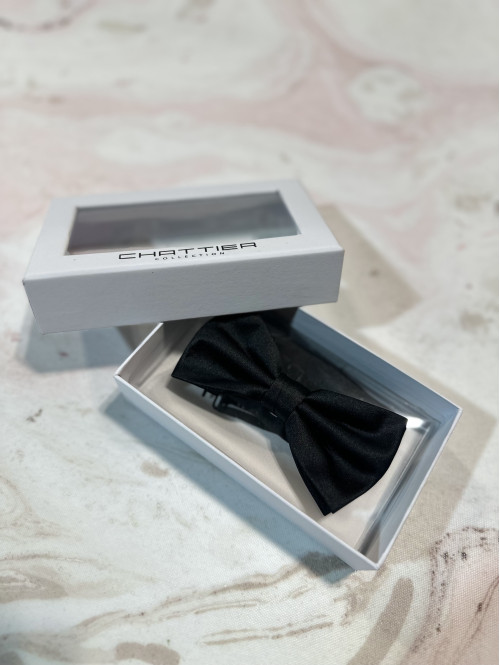 Czarna muszka z regulowanym zapięciem ARLA - photo #7