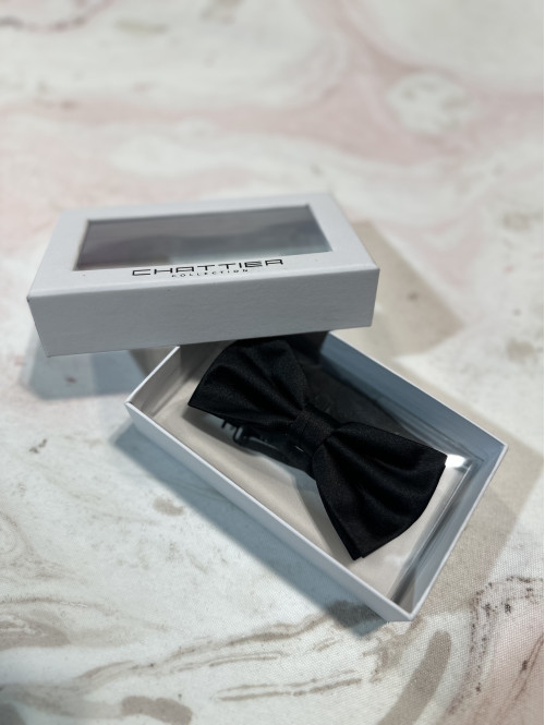 Czarna muszka z regulowanym zapięciem ARLA - photo #8