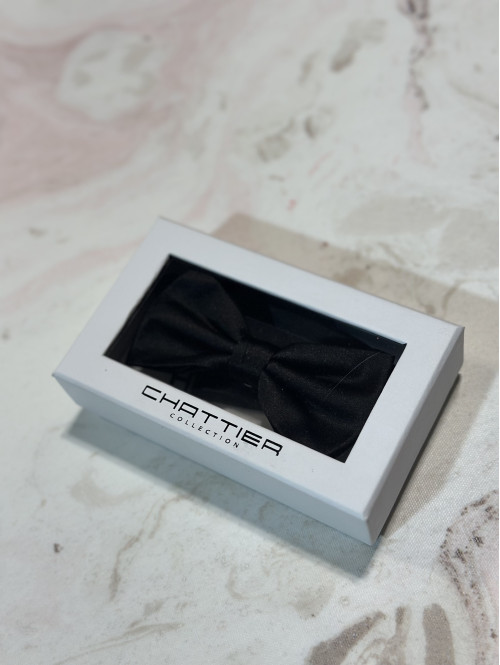 Czarna muszka z regulowanym zapięciem ARLA - photo #10