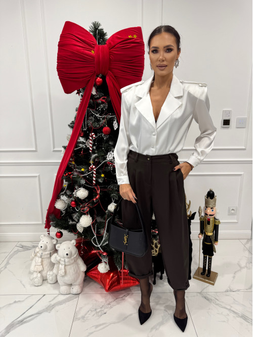 Biała koszula satynowa CHLOE 161 - photo #1