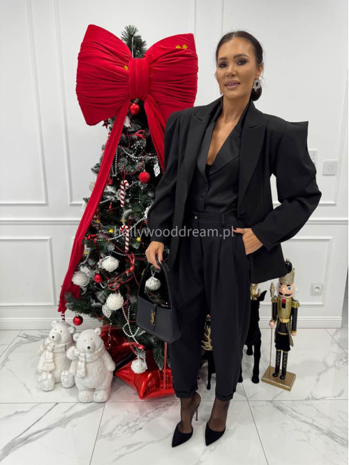 Czarna koszula satynowa CHLOE 161 - photo #11