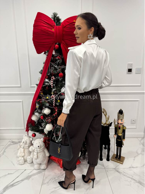 Biała koszula satynowa CHLOE 161 - photo #5