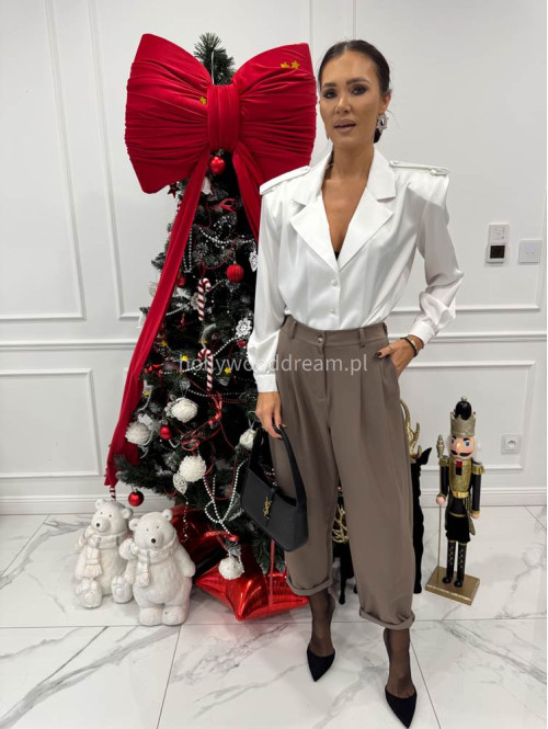 Biała koszula satynowa CHLOE 161 - photo #10