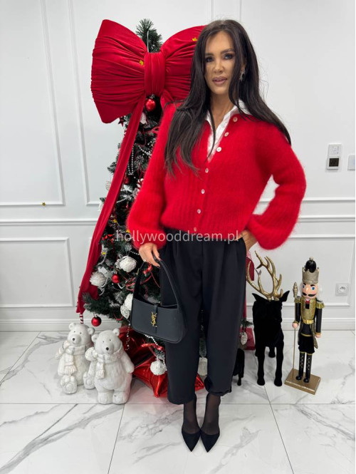 Czarne spodnie eleganckie szerokie na gumce DANNY 02 - photo #13