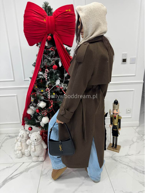 Jasno beżowy kaptur z grubym spoltem i sznurkami balaclava FROST 94 - photo #3