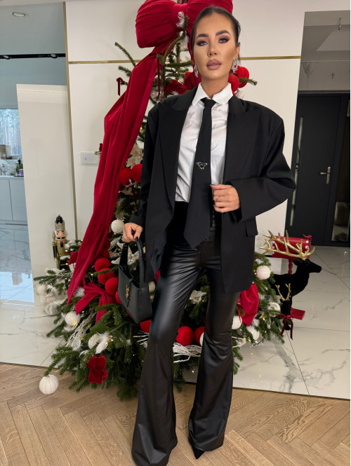 Biała koszula elegancka z krawatem ESSENTIAL 25 - photo #27