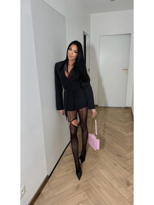 PRE ORDER Czarne rajstopy z wycięciem na nodze SEXY GIRL - photo #41
