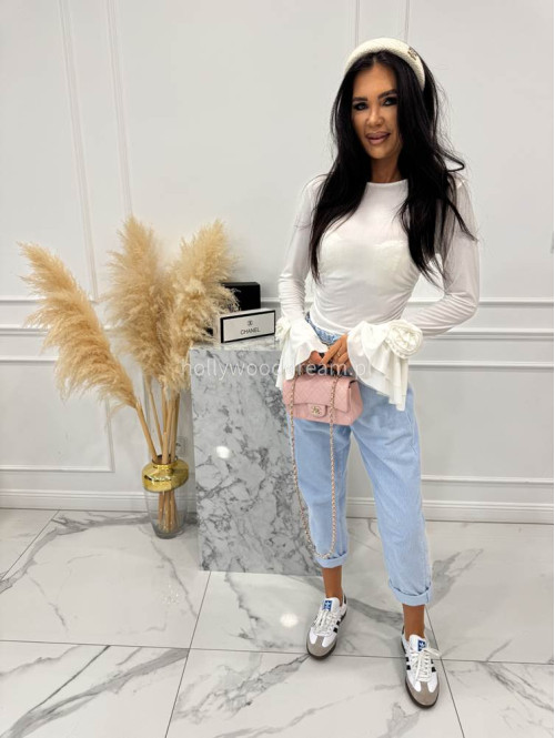 Błękitne spodnie sztruksowe AMADEO 06,52 - photo #26